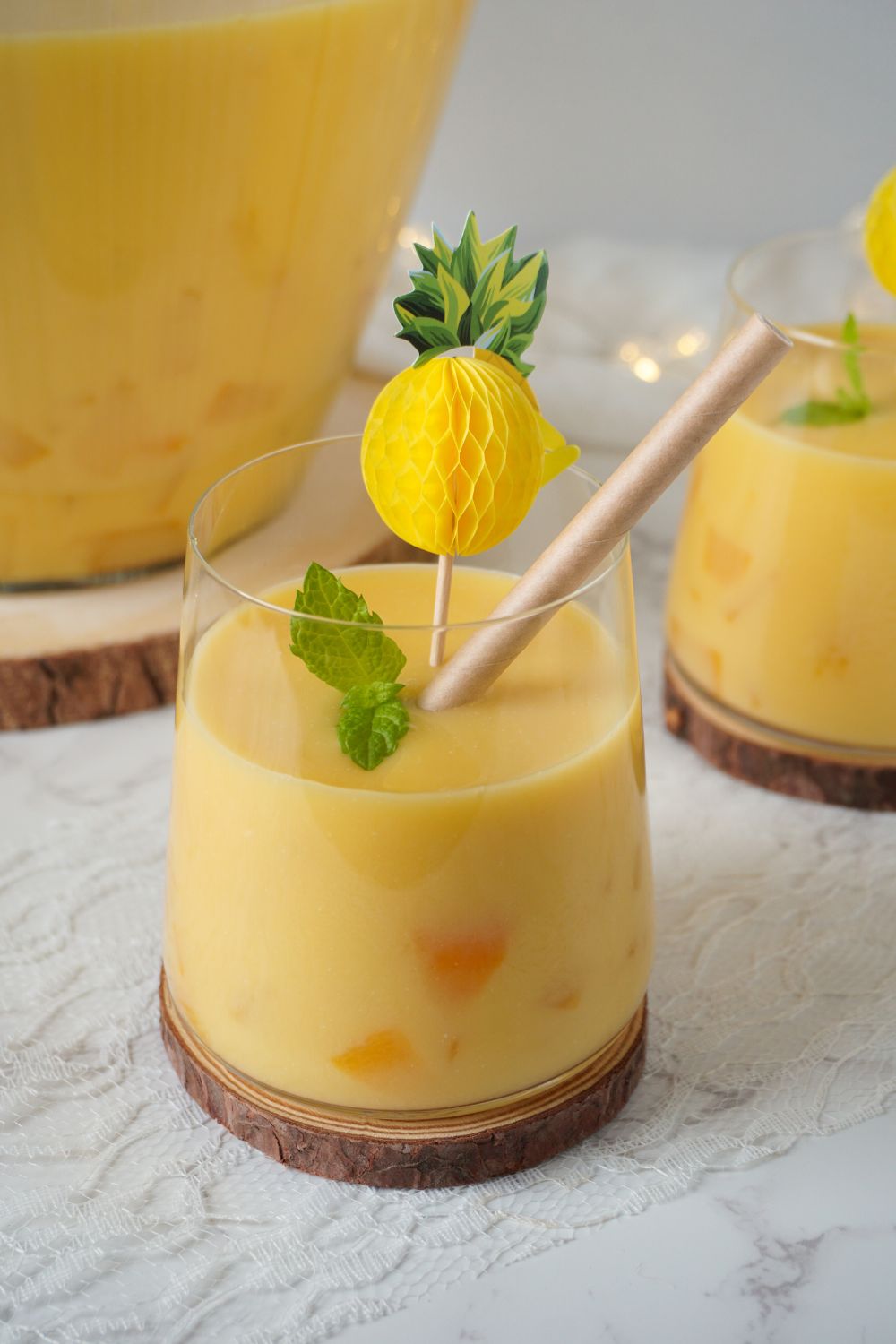 Joghurt-Bowle mit Pfirsich Joghurt-Bowle mit Pfirsich