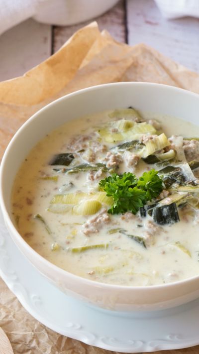 Käse-Lauch-Suppe