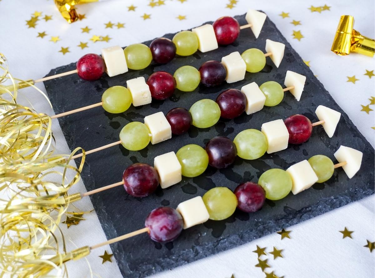 Käse-Trauben-Spieße zu Silvester
