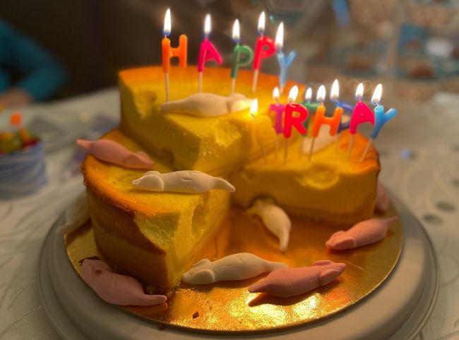 Käsekuchen als Geburtstagskuchen Käsekuchen als Geburtstagskuchen