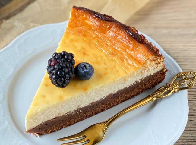 Käsekuchen mit Brownie Boden Käsekuchen mit Brownie Boden