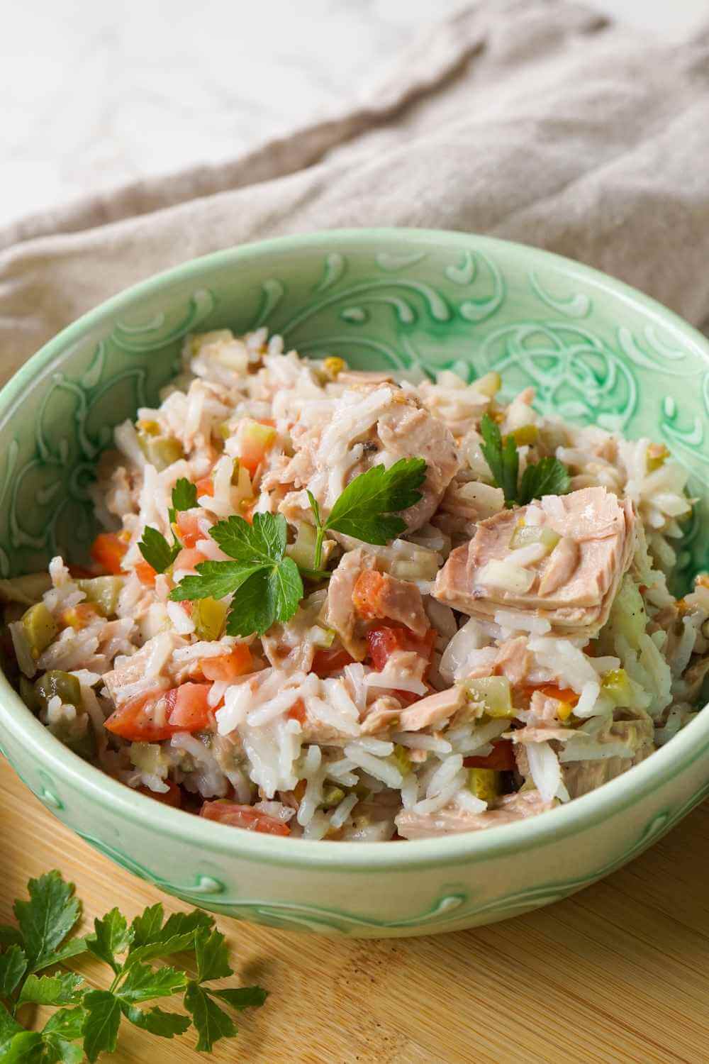 Leckerer Reissalat mit Thunfisch