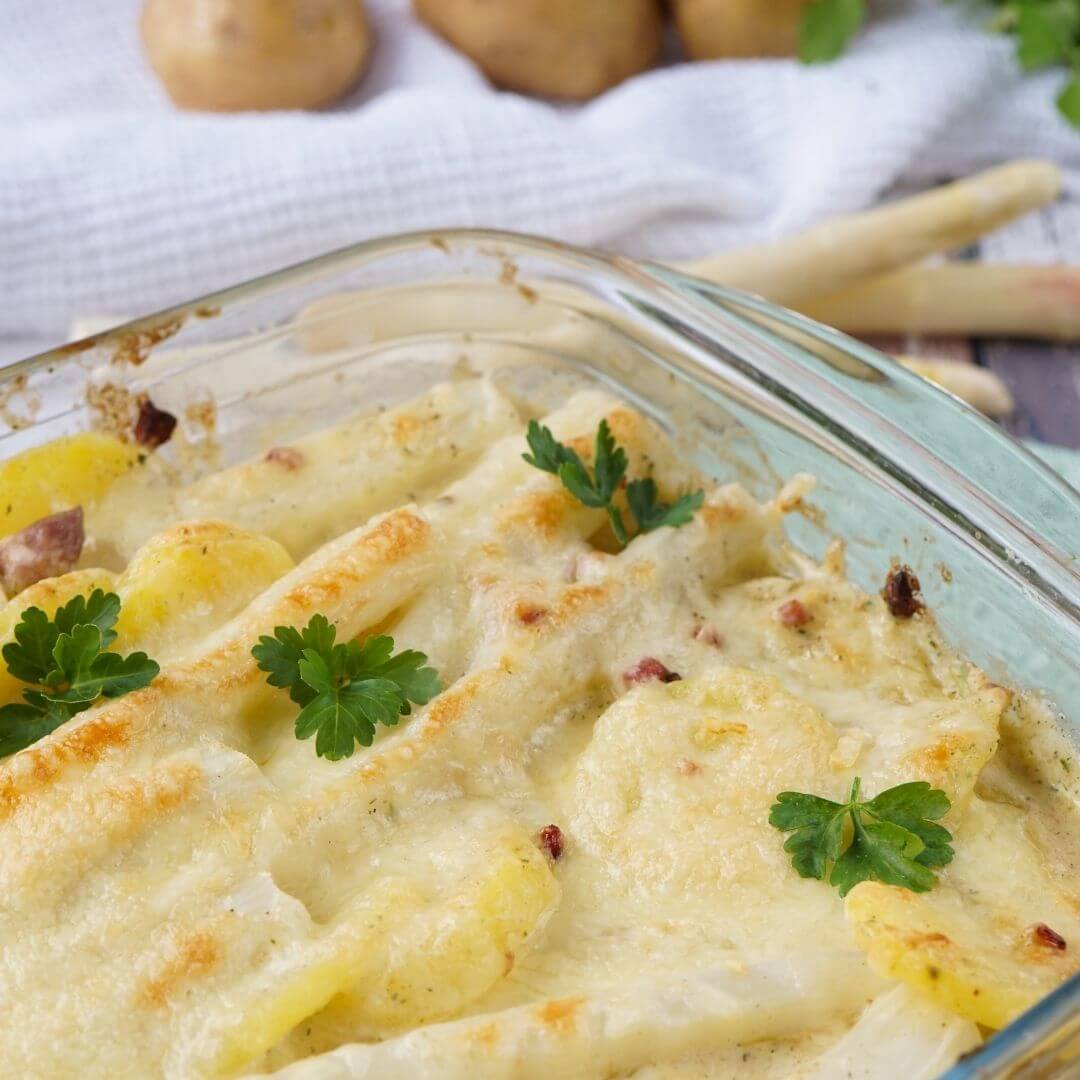 Kartoffel-Spargel-Gratin