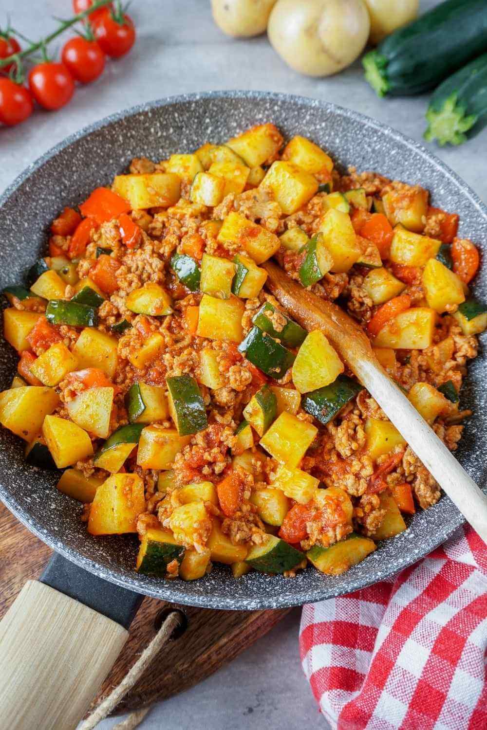 Kartoffel-Zucchini-Pfanne Kartoffel-Zucchini-Pfanne