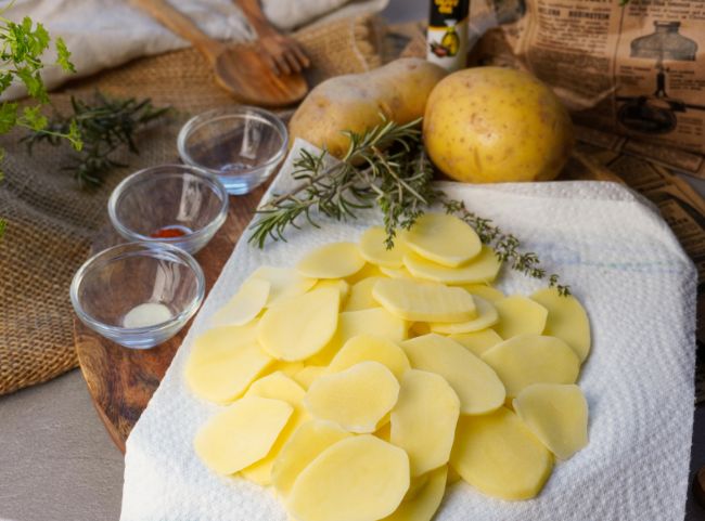 Kartoffelchips selber machen Heißluftfritteuse