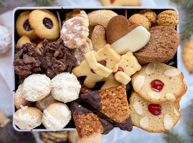 Nussecken in der Keksdose aufbewahren Nussecken in der Keksdose aufbewahren