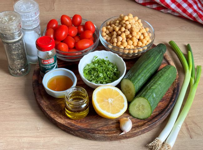 Kichererbsen Salat Zutaten Kichererbsen Salat Zutaten