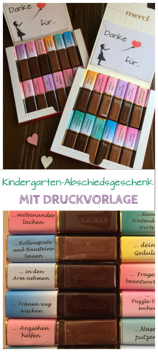 Abschiedsgeschenk Kindergarten Erzieherin Merci