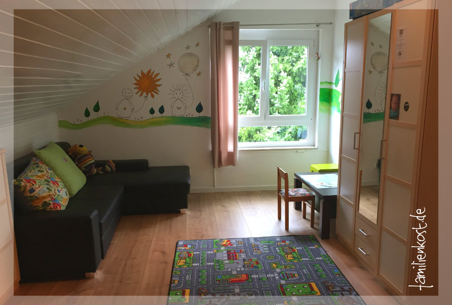 Kinderzimmer Wandgestaltung Sonne Mond