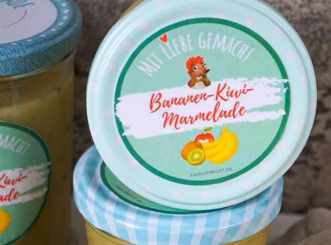 Kiwimarmelade verschenken Kiwimarmelade verschenken