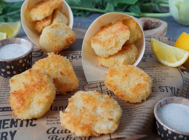 Kohlrabi-Nuggets vegetarisch