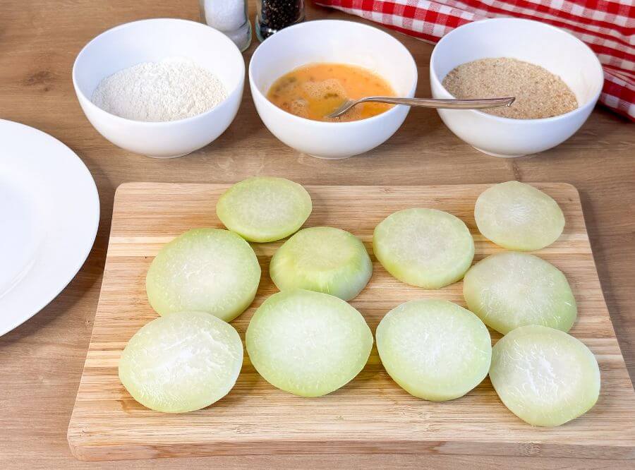 Kohlrabischnitzel - Panierstraße