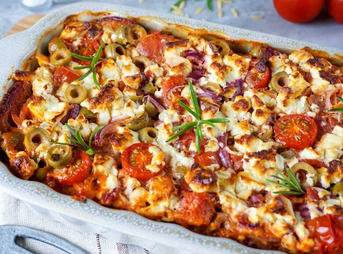 Kritharaki Auflauf mit Feta