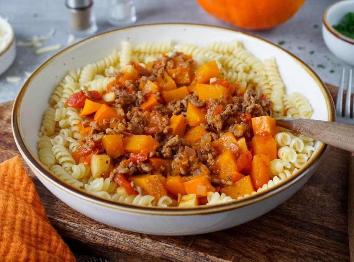 Kürbis-Bolognese Kürbis-Bolognese