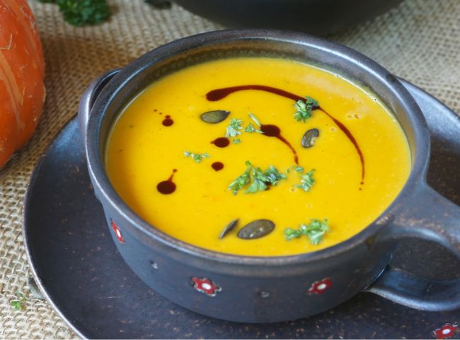 Kürbiscremesuppe - schnelles &amp; einfaches Rezept