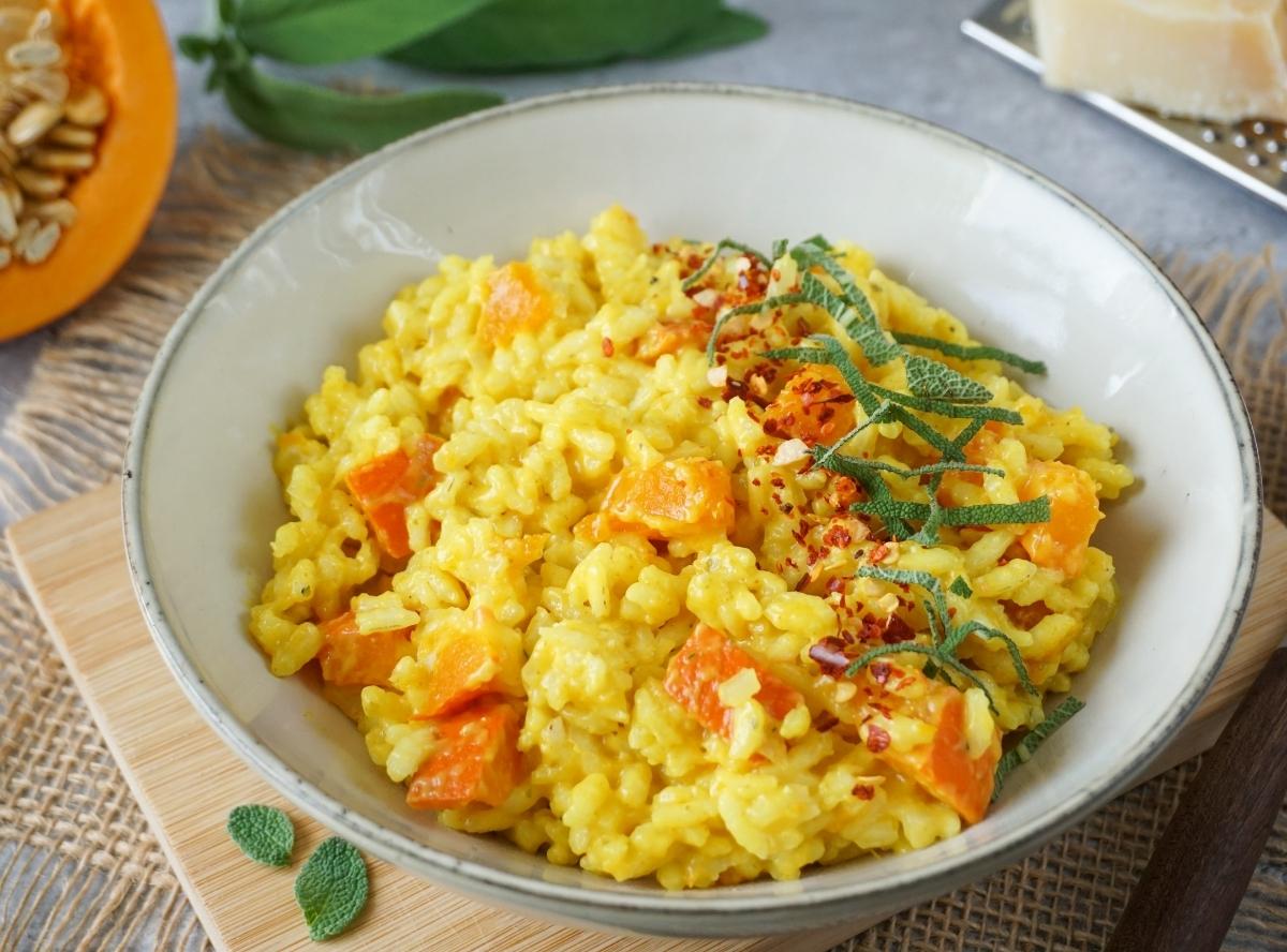 K&uuml;rbisrisotto mit Salbei