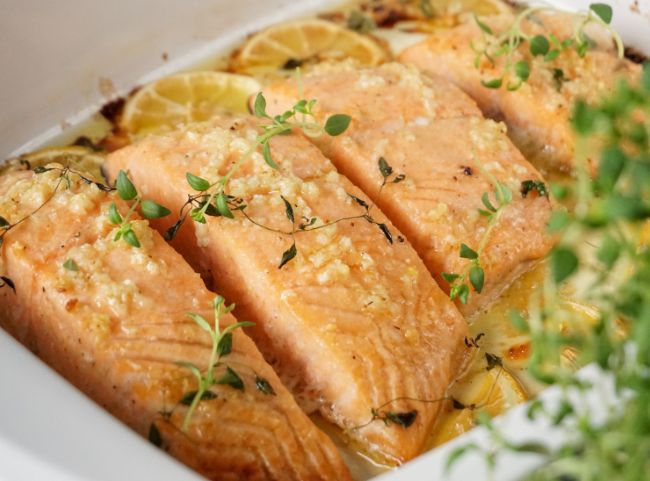 Lachs im Ofen garen