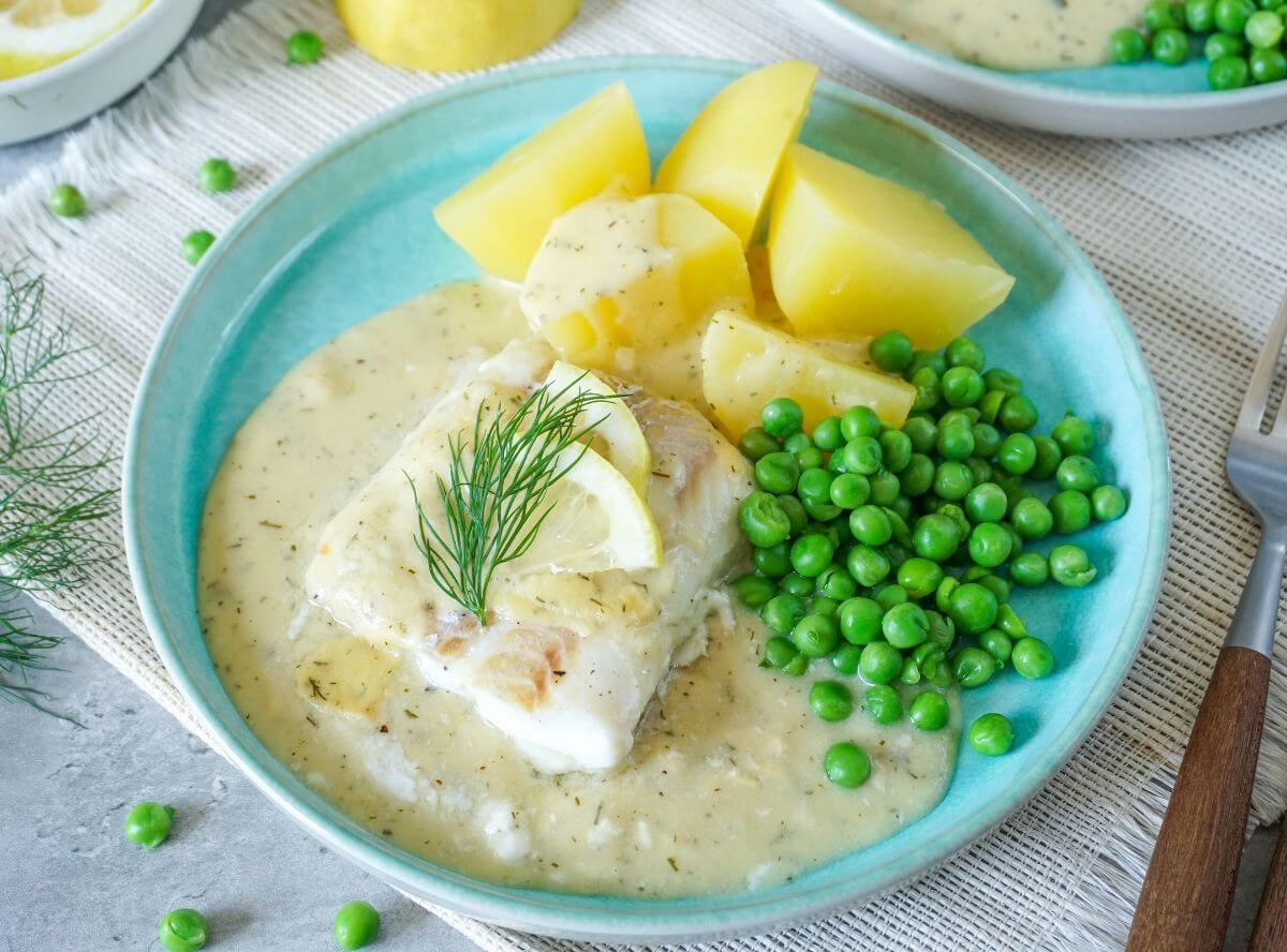 Lachs in Senfsoße