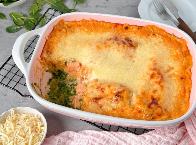 Lachs Lasagne Spinat