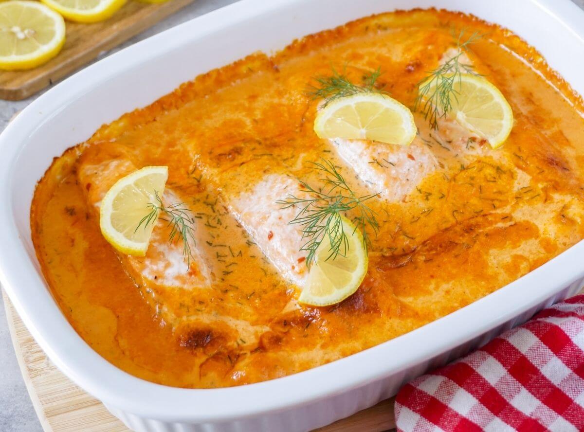 Lachs Sahne Gratin – einfach cremig & so lecker