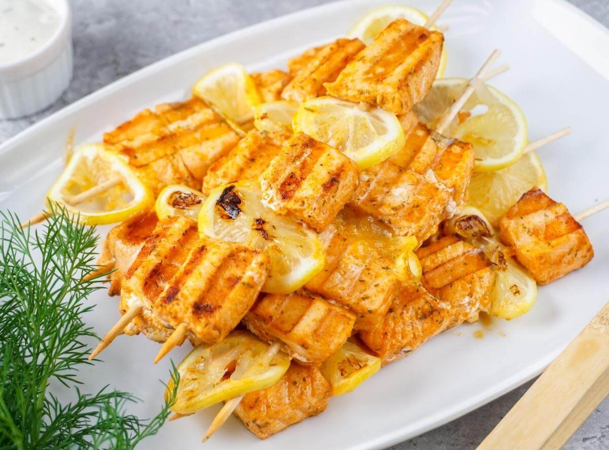 Lachs-Spieße vom Grill Lachs-Spieße vom Grill