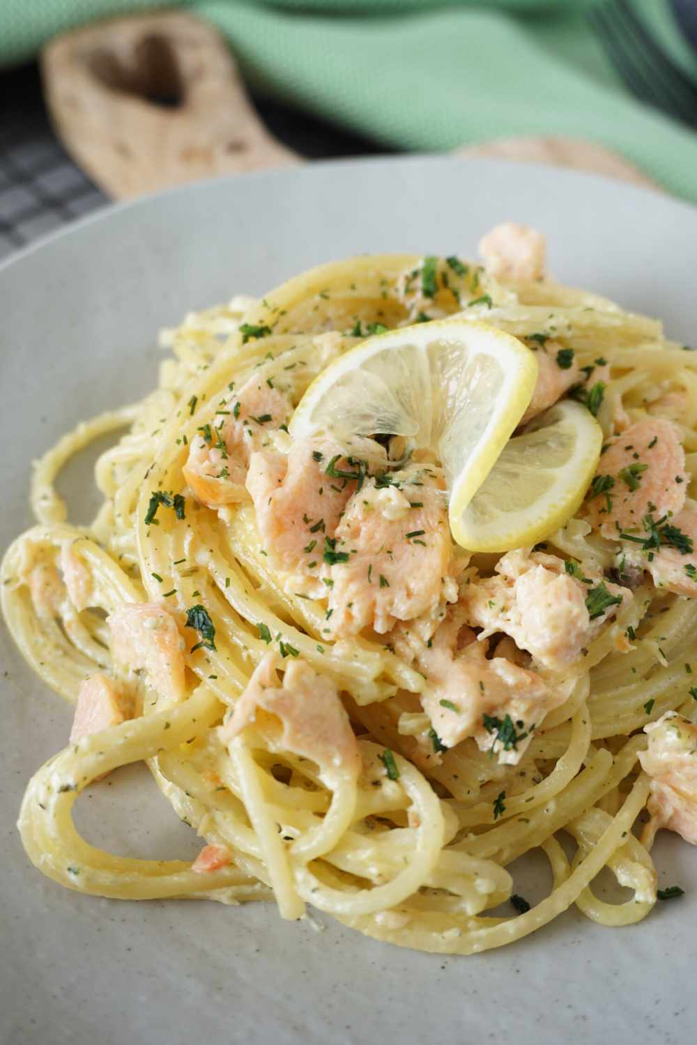 Spaghetti mit Lachs - einfache Lachsnudeln