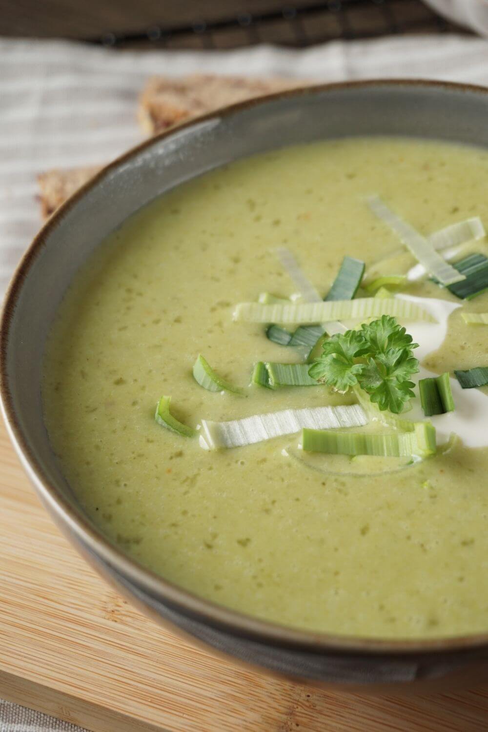 Vegetarische Lauchcremesuppe