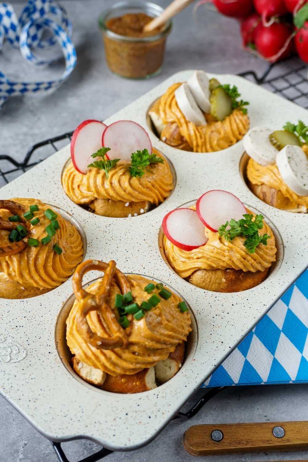 Laugen-Obazda-Cupcakes – schnell & einfach
