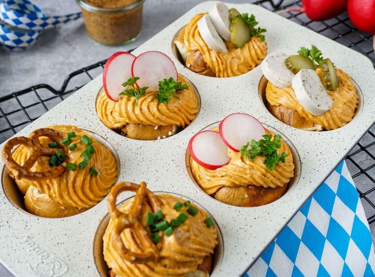 Laugen-Obazda-Cupcakes – schnell & einfach