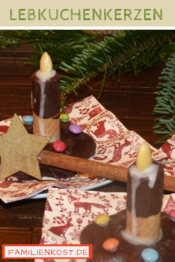 Lebkuchenkerzen zu Weihnachten Lebkuchenkerzen zu Weihnachten