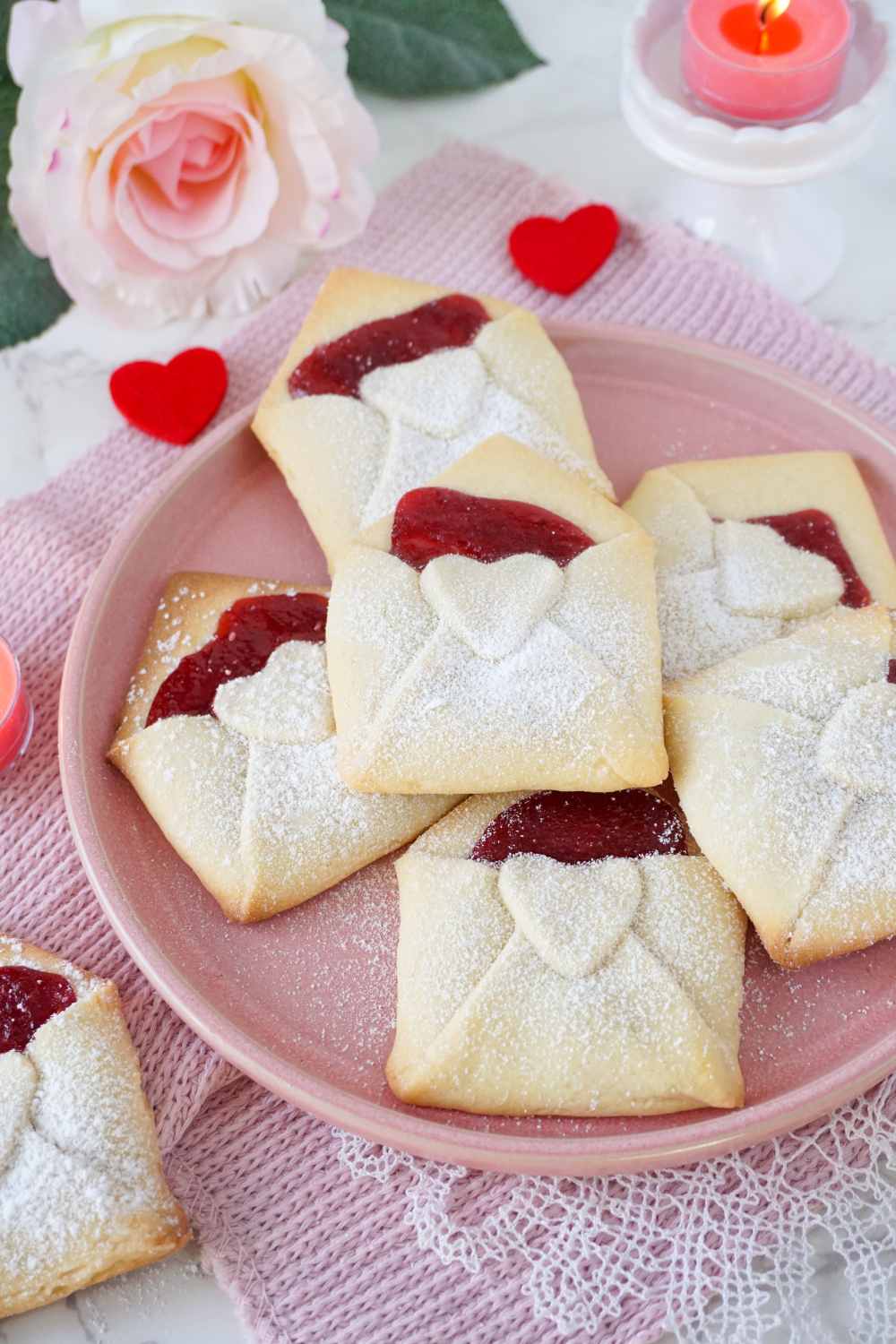 Liebesbrief Kekse zum Valentinstag