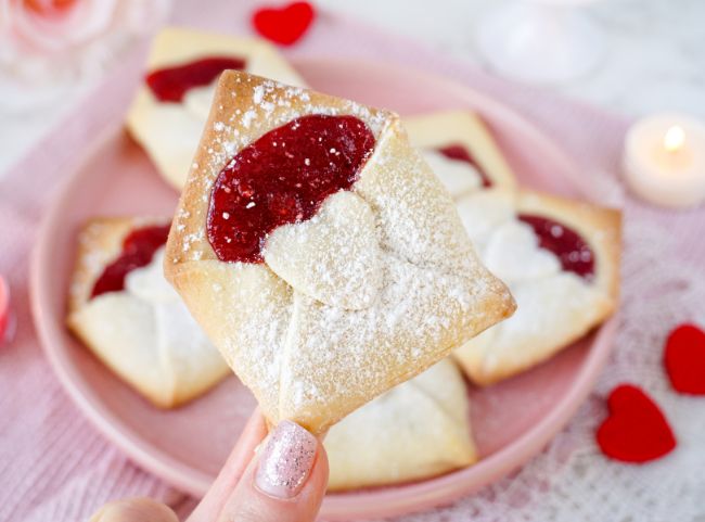 Liebesbrief Kekse zum Valentinstag