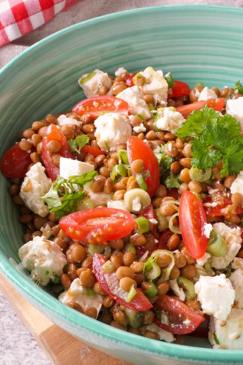 Linsensalat mit Feta