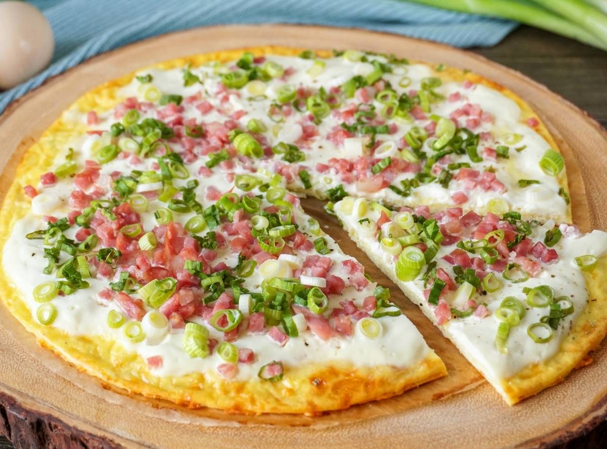 Low Carb-Flammkuchen Rezept mit Quark