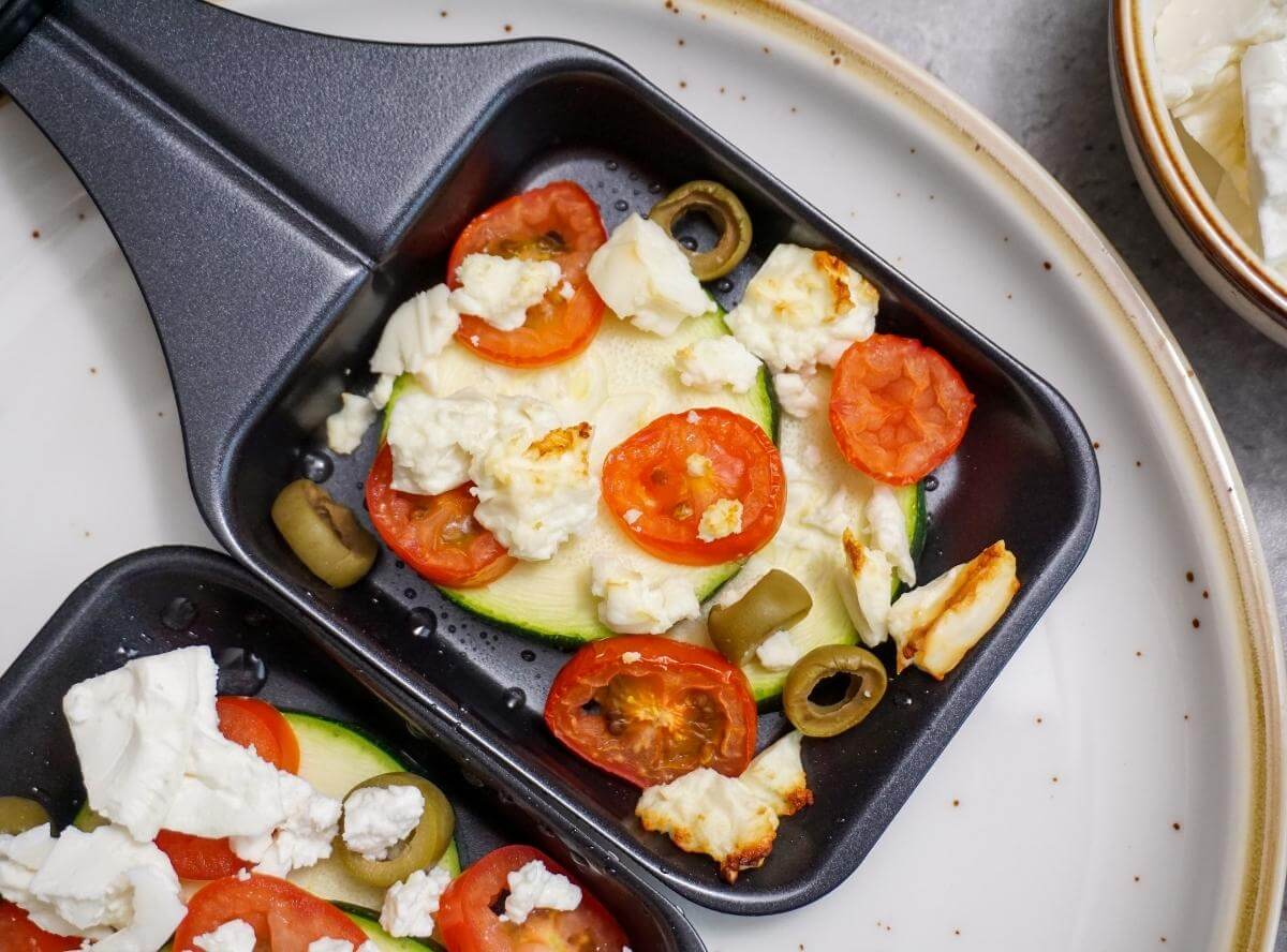 low carb Raclette mit Gem&uuml;se