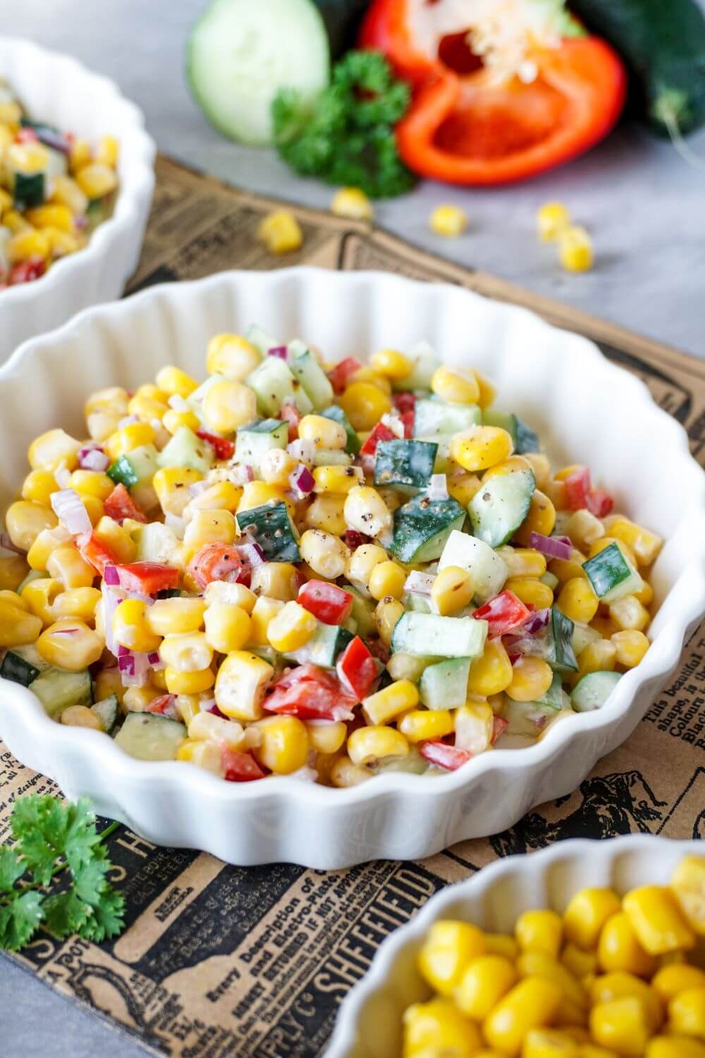 Maissalat mit Paprika Maissalat mit Paprika