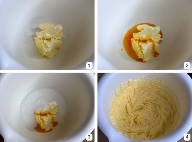 Mandarinen-Schmand Kuchen Teig rühren