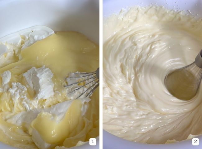 Mandarinen-Schmand Kuchen - Schmand hinzufügen