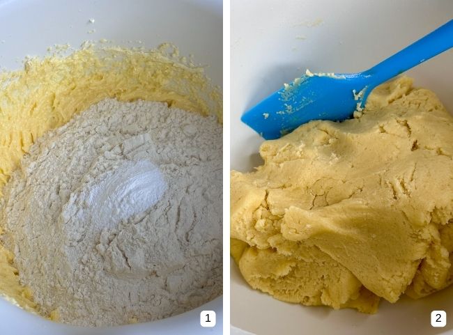 Mandarinen-Schmand Kuchen Teig kneten