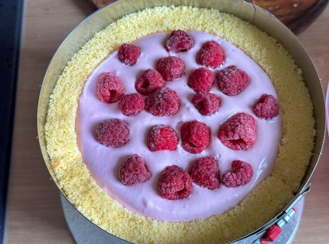 Meerjungfrau Himbeer-Sahne-Torte selber machen