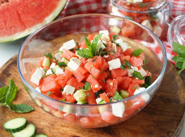 Melone Feta Salat