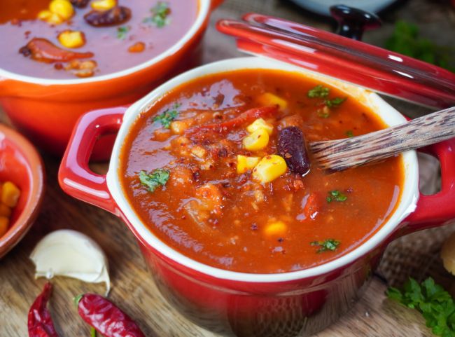 Mitternachtssuppe mit Hackfleisch