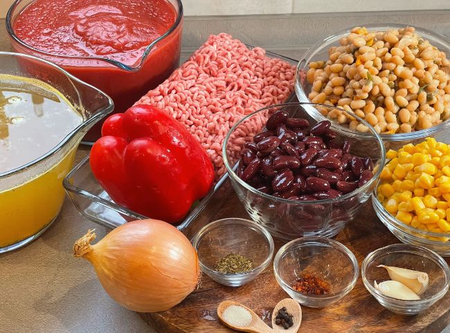 Mitternachtssuppe mit Hackfleisch