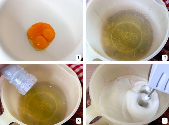 Möhrenkuchen im Glas - Eiweiß steif schlagen