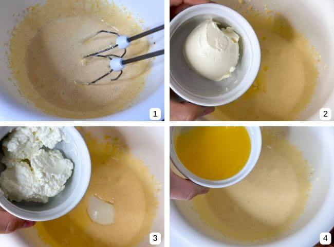 Möhrenkuchen im Glas - Quark hinzufügen