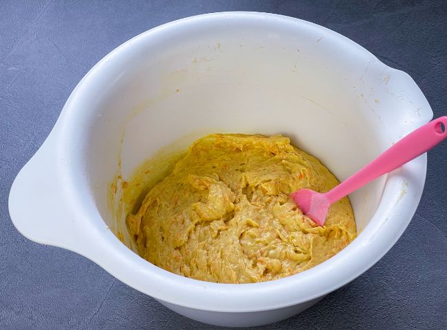Möhrenmuffins Waffelbecher Kuchenteig