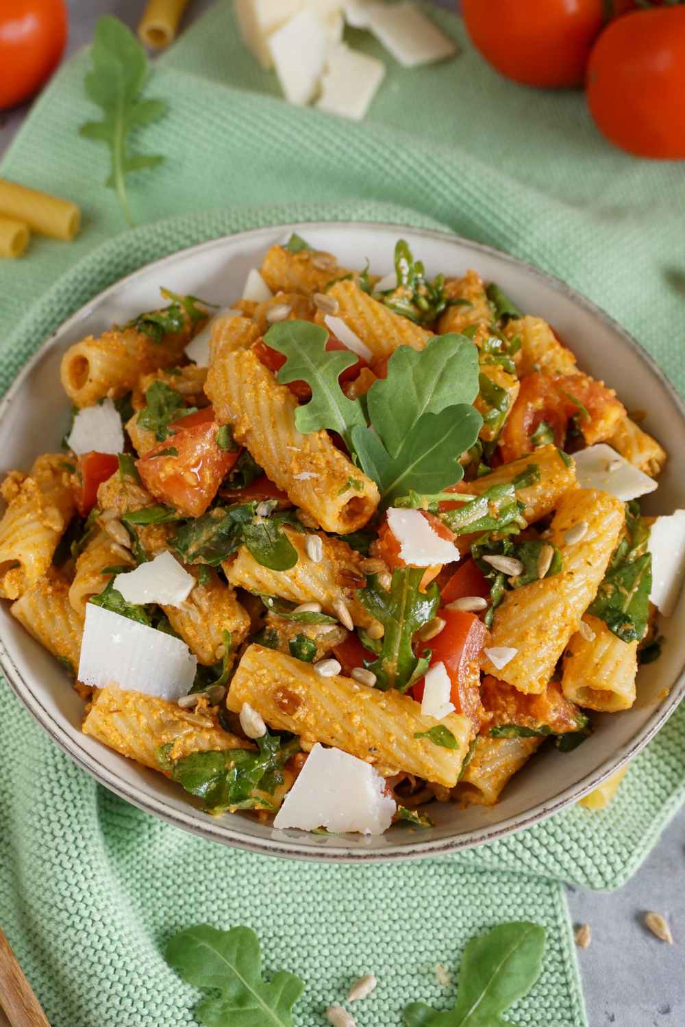 Nudelsalat rotes Pesto Nudelsalat rotes Pesto