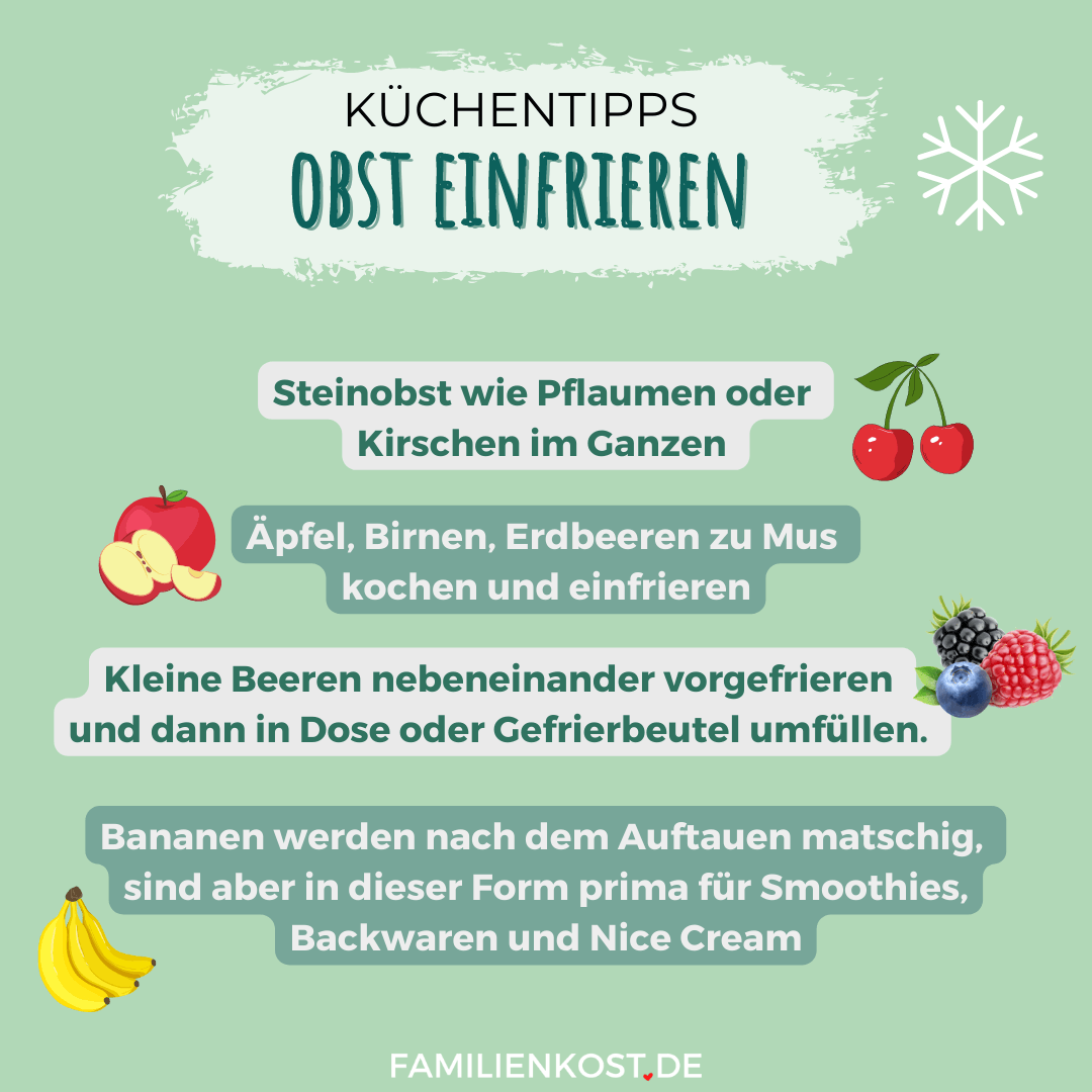 Obst einfrieren Obst einfrieren