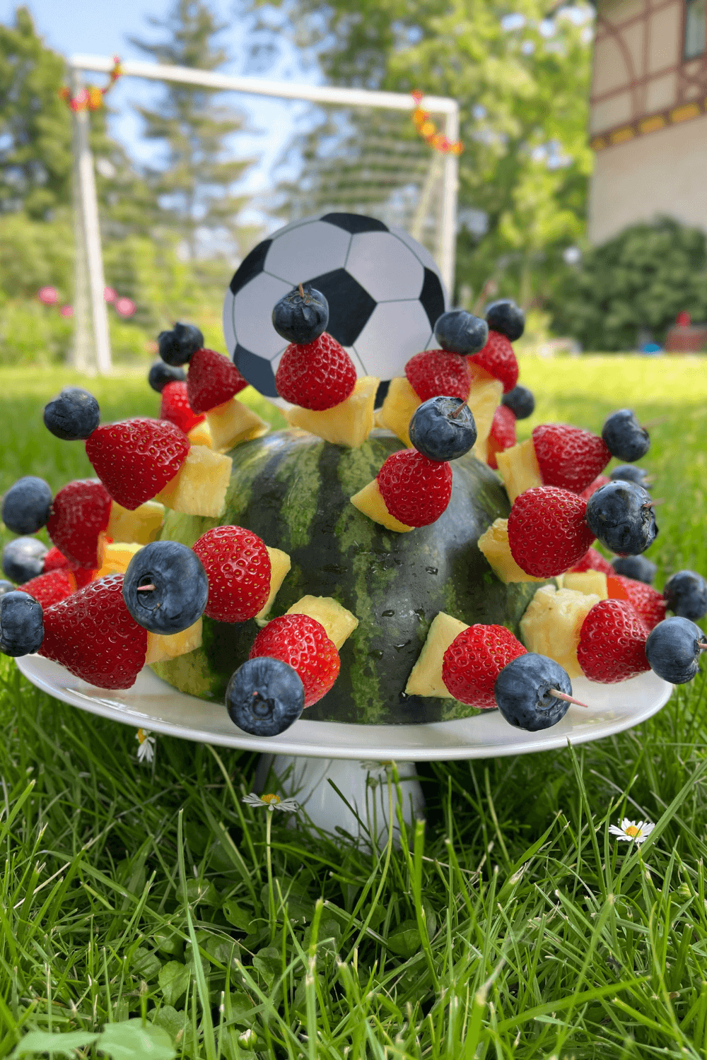 Obstspieße als Länderspiel-Snack