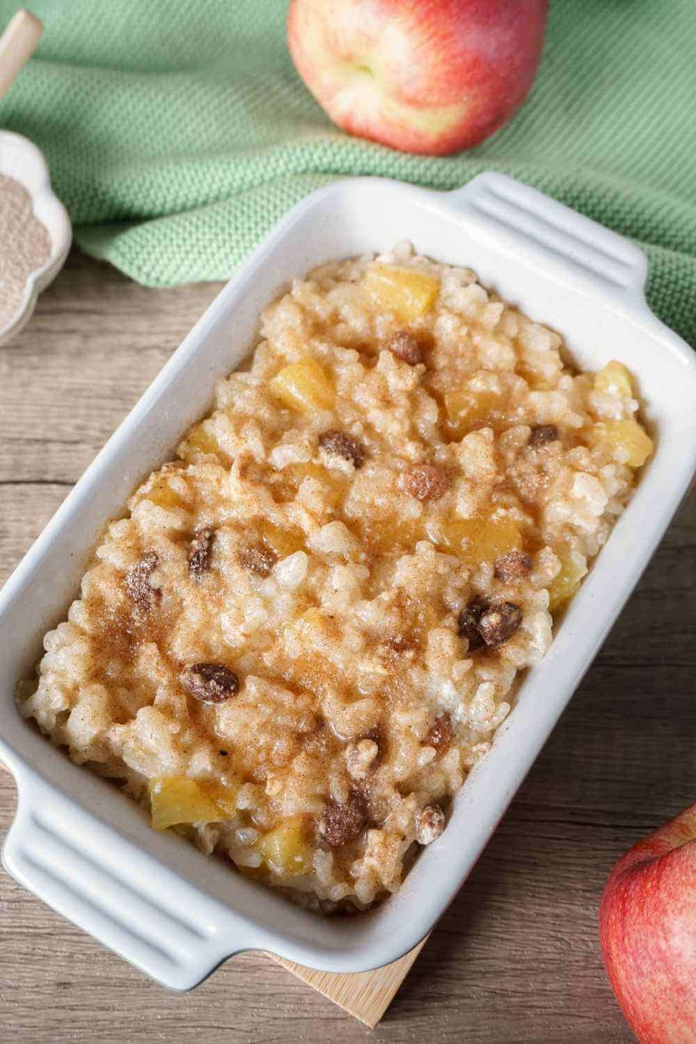 Apfel Milchreis im Backofen